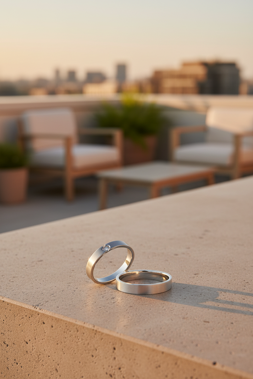 Argollas Matrimonio Pisa en Plata Italiana