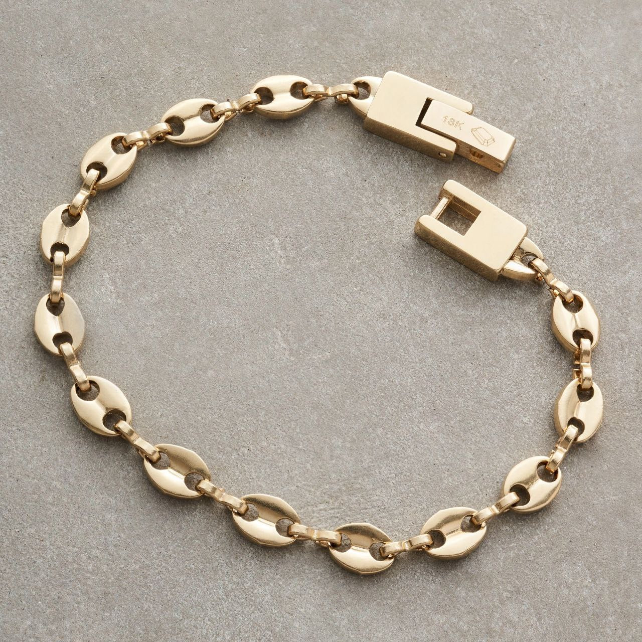 Pulsera Manilla Tejido G C Oro lamiando 18K