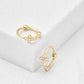 Aretes candongas cruz en plata 925 con baño de oro Brillo Encanto