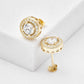 Aretes topitos en plata 925 baño de oro Brillo Encanto