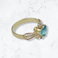 Anillo Oro18k Laminado Solitario Corazon