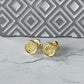 Aretes Hombre Oro Laminado 18K Corona Tipo Rolex | Antialérgicos