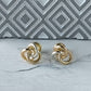 Diseño elegante de aretes laminados 18K para mujer
