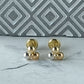 Aretes laminados 18K diseño delicado para mujer