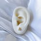 Aretes pequeños mujer 3 oros oro laminado 18K topo