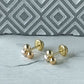 Aretes antialérgicos tonos oro amarillo blanco y rosado