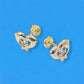 Aretes Oro Laminado18k  Corazon Anti alérgicos