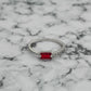 Anillo de Compromiso Plata 925 con Piedra Roja | Sello de Amor Apasionado