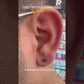 Aretes / Piercing Oro Laminado 18K Hombre Murano Negro