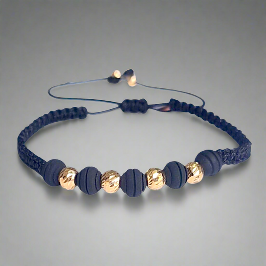 Pulsera Balines de Oro 18K Diamantados | Elegancia Ajustable