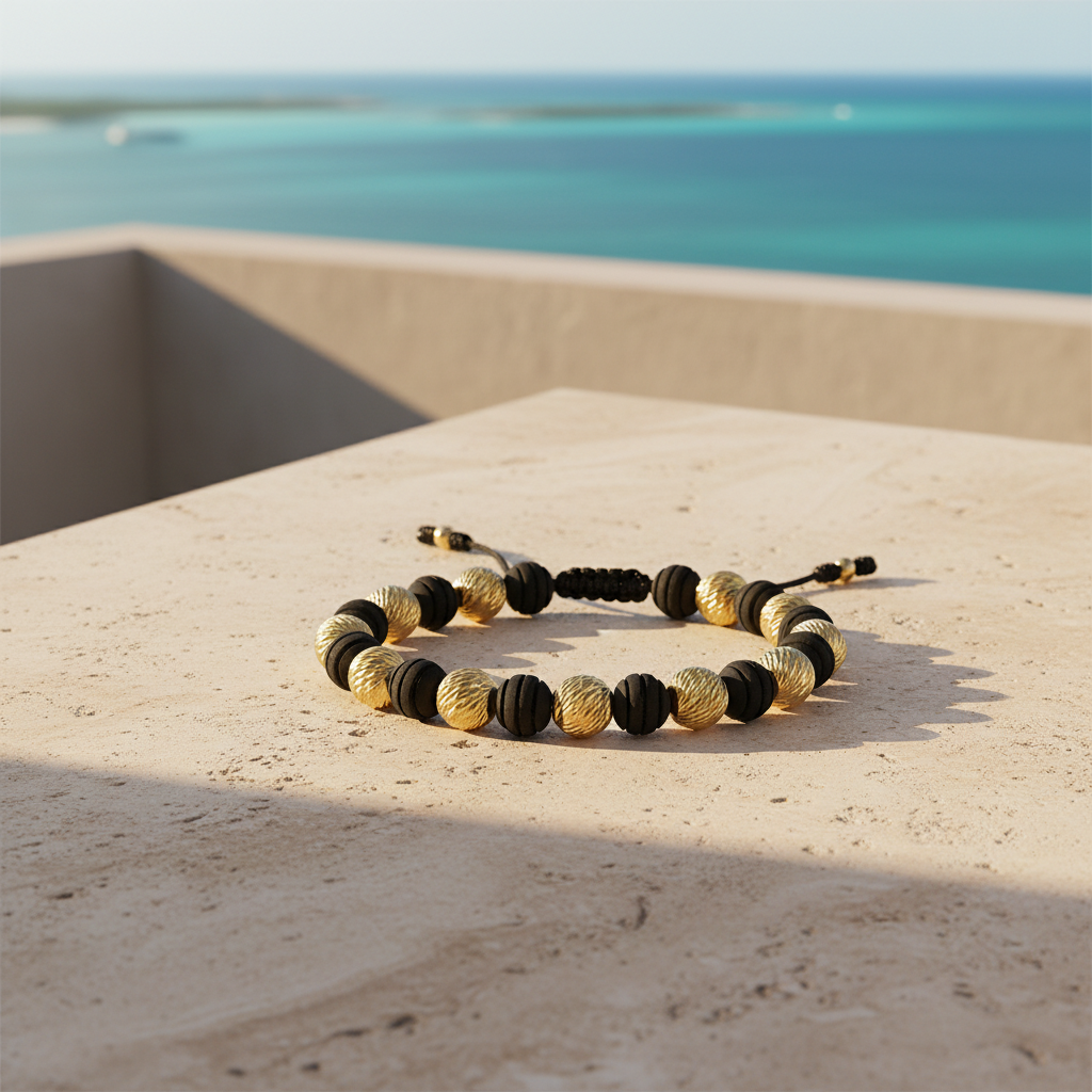 Pulsera Balines Grandes #8 ORO 18K Diamantados