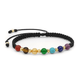 pulsera chakras con piedras naturales y oro