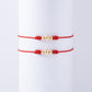 Pulseras de pareja tejidas con hilo terlenca y balines de oro 18K, regalo perfecto para novios, esposos o aniversarios.