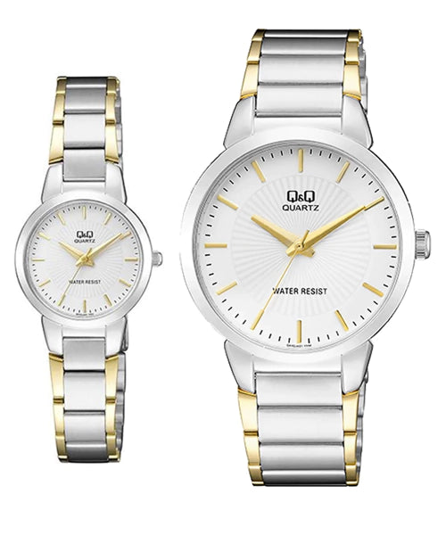 Reloj Q&Q De Pareja En Acero Elegante QA42J401Y / QA43J401Y