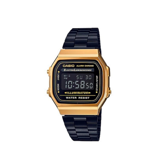 Reloj Vintage Original A168WEGB-1BDF Casio Dorado Negro