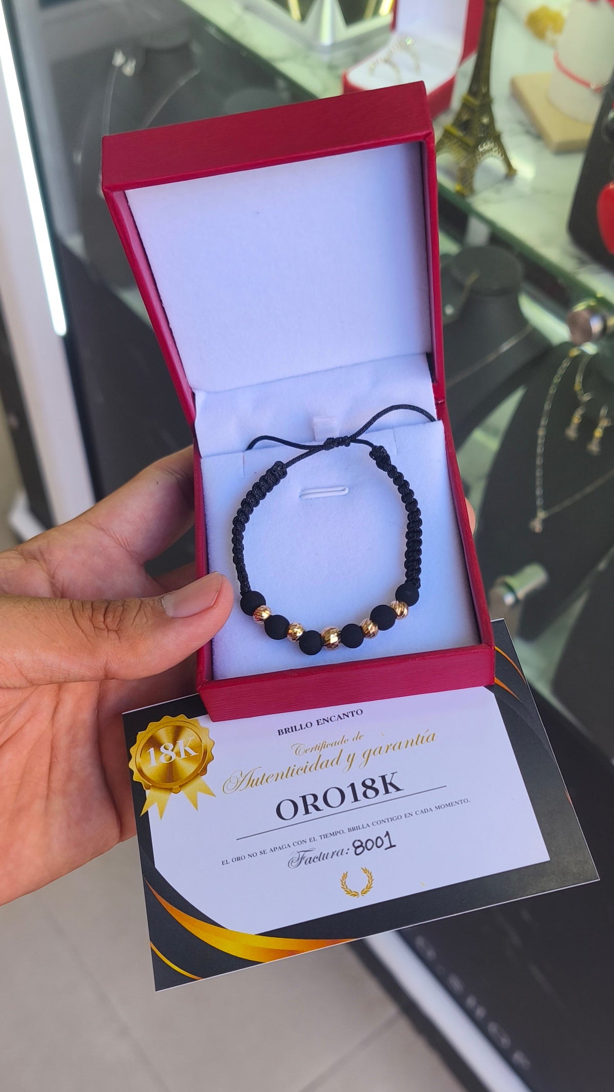 Pulsera de balines de oro de 18 kilates 1#6 4#5