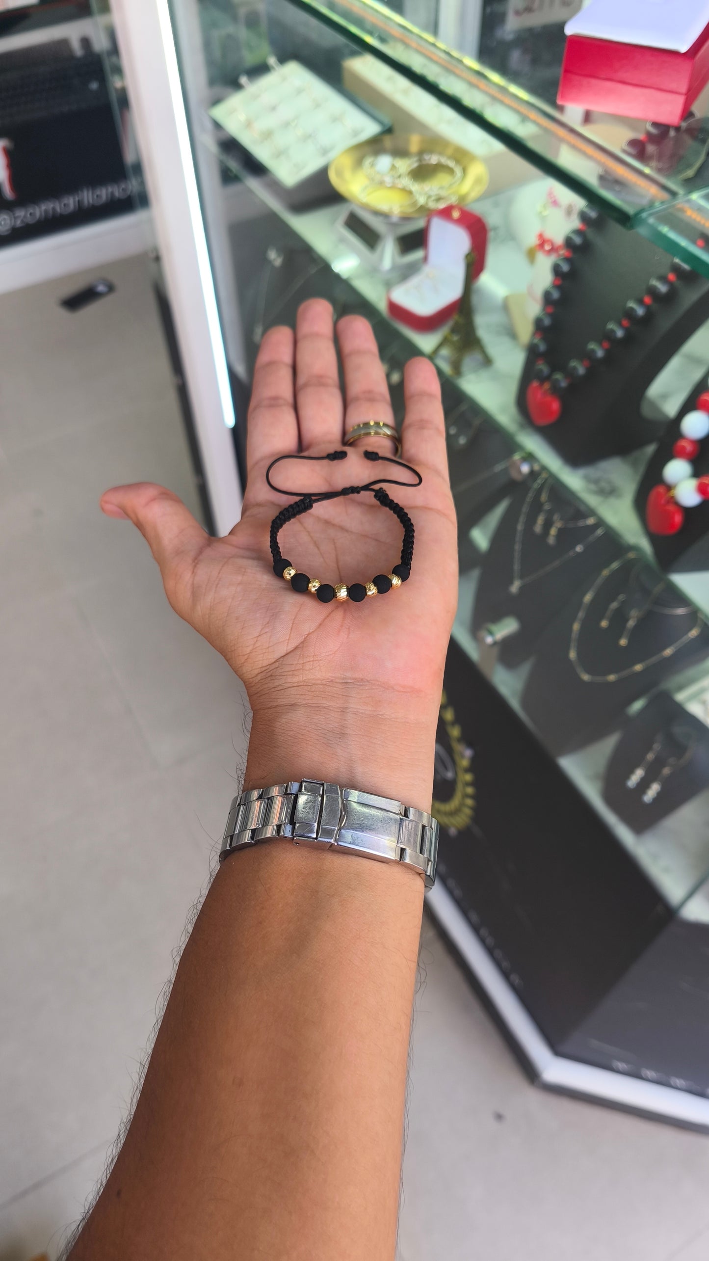 Pulsera de balines de oro de 18 kilates 1#6 4#5