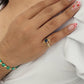Anillo Oro18k Laminado Solitario Casual Mujer