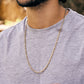 Figaro Necklace Chain 3x1 18K Gold Plated Men