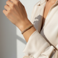 Pulsera de Oro 18K Beige con 3 Balines tamaño numero 3