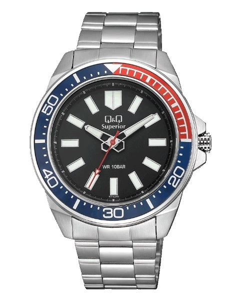 Reloj Q&Q SUPERIOR S374J202Y Acerado Elegante Resistente agua