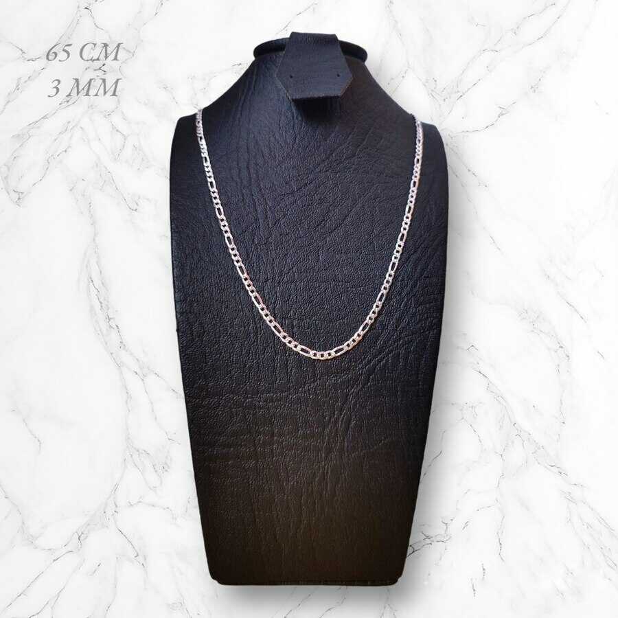 Cadena Fígaro Plata 925 hombre — tejido clásico atemporal joyería de lujo