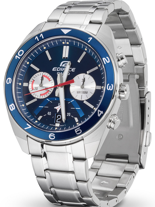 Reloj Casio Edifice Azul Cronógrafo Original Elegante Efv-550d-2avudf: Diseño innovador y funcionalidad excepcional Brillo Encanto