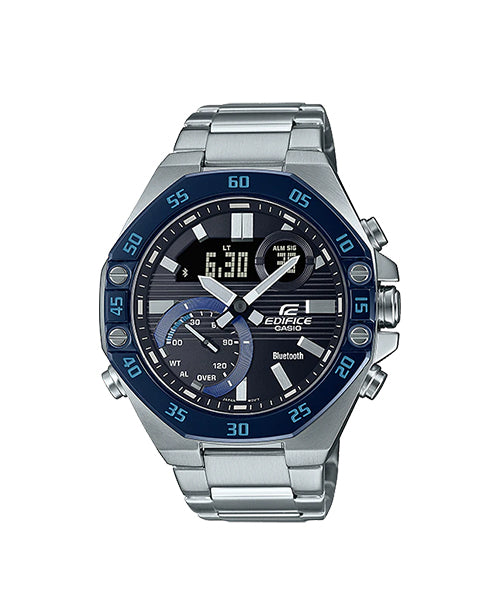 Reloj Casio Edifice Bluetooth Acero Azul Sumergible Original ECB-10DB-1BDF Brillo Encanto