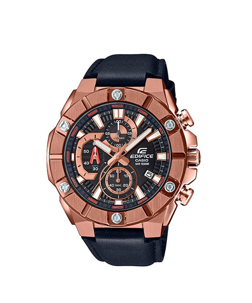 Reloj Casio Edifice Efr-569bl-1avudf Hombre Deportivo Pulso Cuero Brillo Encanto