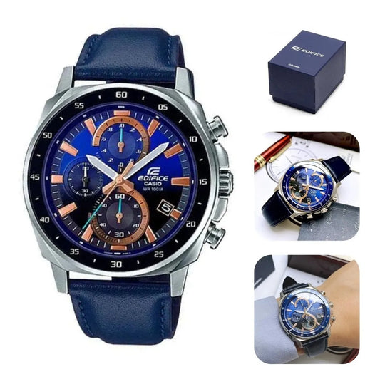 Reloj Casio Edifice Hombre Deportivo Original Sumergible EFV-600L-2AVUDF Brillo Encanto