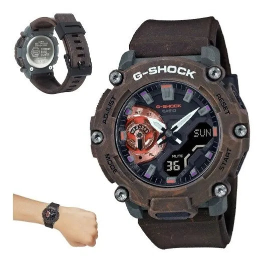 Reloj Casio G-shock Hombre Deportivo Brújula Y Sumergible GA-2200MFR-5ADR Brillo Encanto