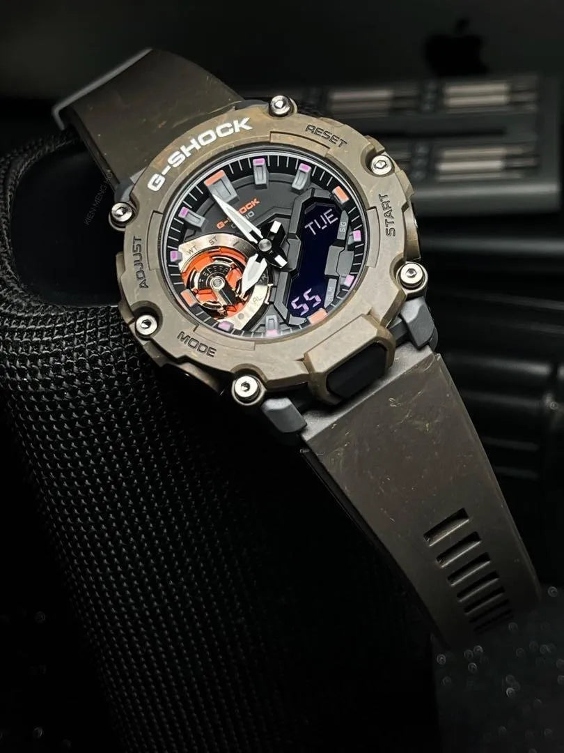 Reloj Casio G-shock Hombre Deportivo Brújula Y Sumergible GA-2200MFR-5ADR Brillo Encanto