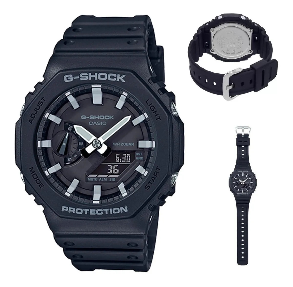Reloj Casio G-shock Hombre Sumergible Deportivo Negro GA-2100-1ADR Brillo Encanto