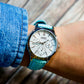 Reloj Casio LTP-V300L-2AUDF Original Mujer Pulso Cuero Azul Brillo Encanto