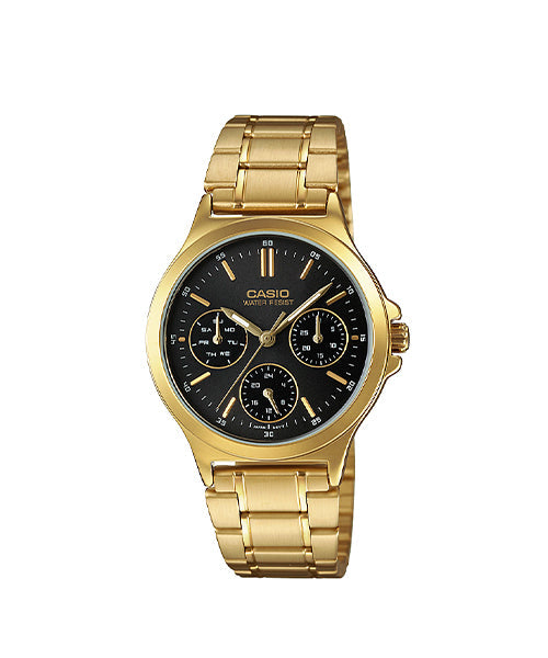 Reloj Casio Mujer LTP-V300G-1AUDF Dorado Original Pulso Acero Brillo Encanto