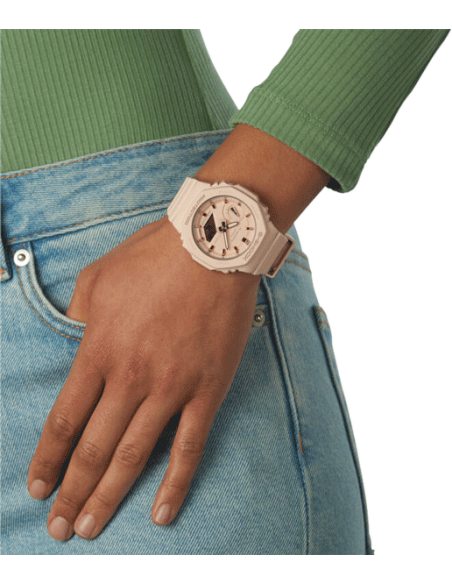 Reloj G Shock Casio Mujer Deportivo Sumergible Rosa GMA-S2100-4ADR Brillo Encanto