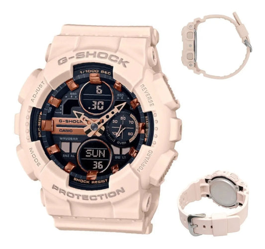 Reloj G Shock Casio Original Mujer Deportivo Sumergible Rosa GMA-S140M-4ADR Brillo Encanto