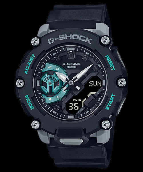 Reloj G-shock Hombre Deportivo Sumergible Y Brújula Digital GA-2200M-1ADR Brillo Encanto