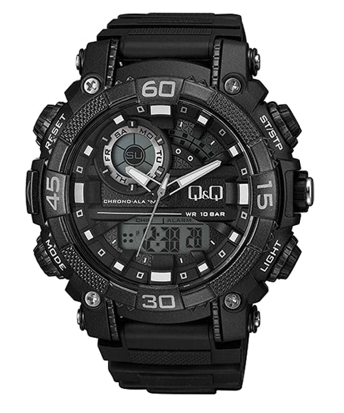 Reloj Hombre Deportivo Q&Q GW87J010Y Análogo y Digital Sumergible Brillo Encanto