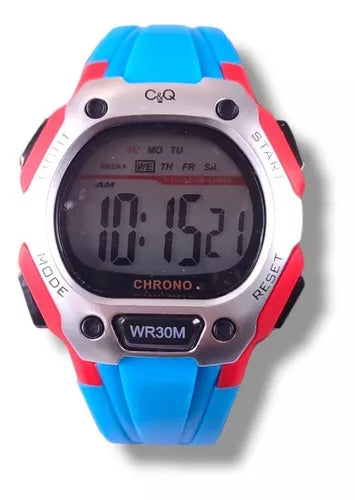 Reloj Niños C&q Deportivo Luz Digital Y Resistente Agua Brillo Encanto