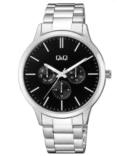 Reloj Q&Q A01A-003PY Acero Hombre Elegante Brillo Encanto