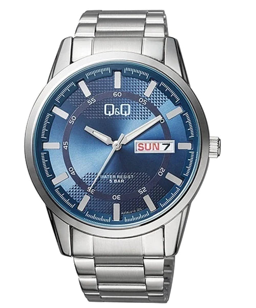 Reloj Q&Q A208J212Y Acerado Elegante Hombre Brillo Encanto