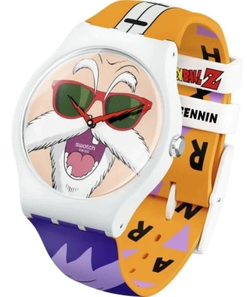 Reloj Swatch SUOZ346 KAMESENNIN Dragon Ball Edición Especial Unisex Brillo Encanto