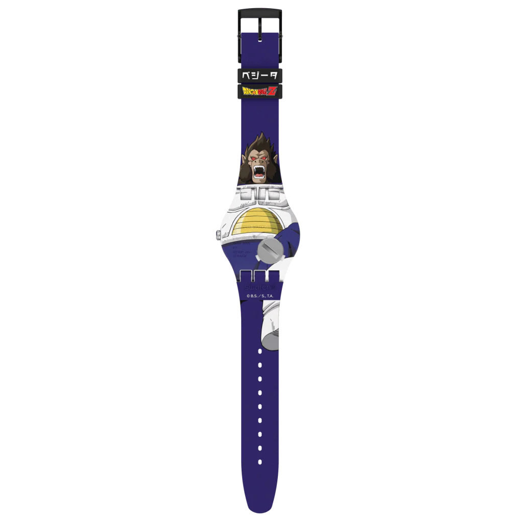 Reloj Swatch SUOZ348 VEGETA Dragon Ball Edición Especial Unisex Brillo Encanto