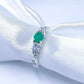 anillo de plata con esmeralda