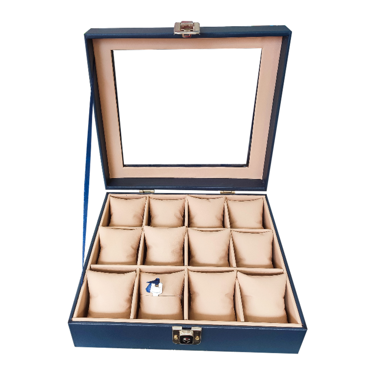 Estuche relojero elegante con cojines individuales – Capacidad 12 puestos